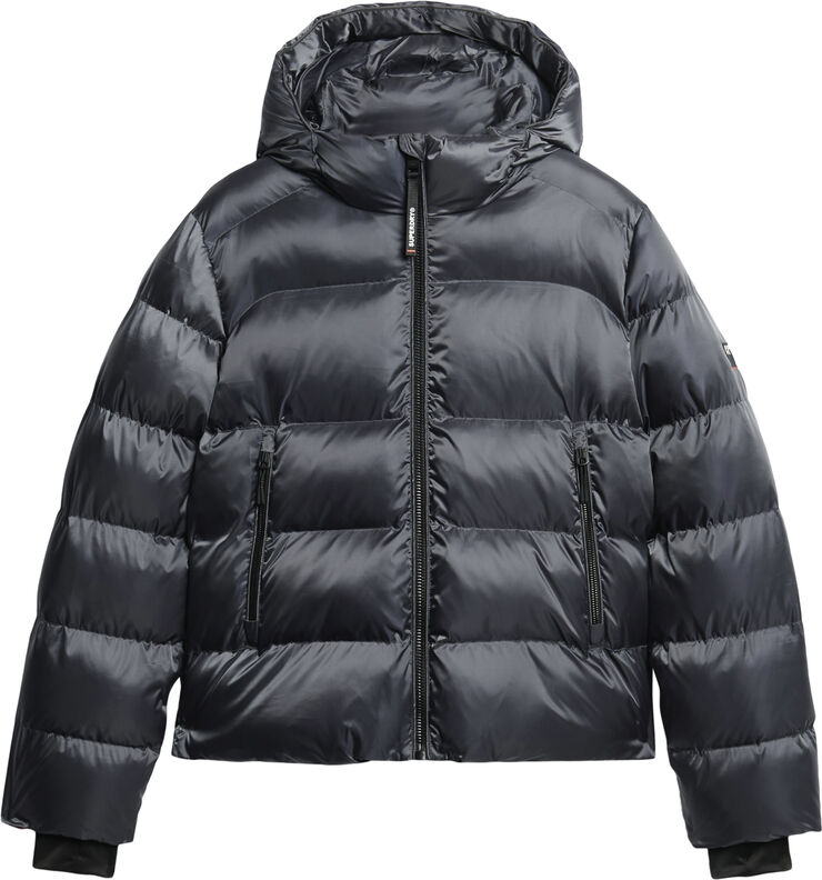Superdry HOODED LUXE SPORTS PUFFER Ebony sheen