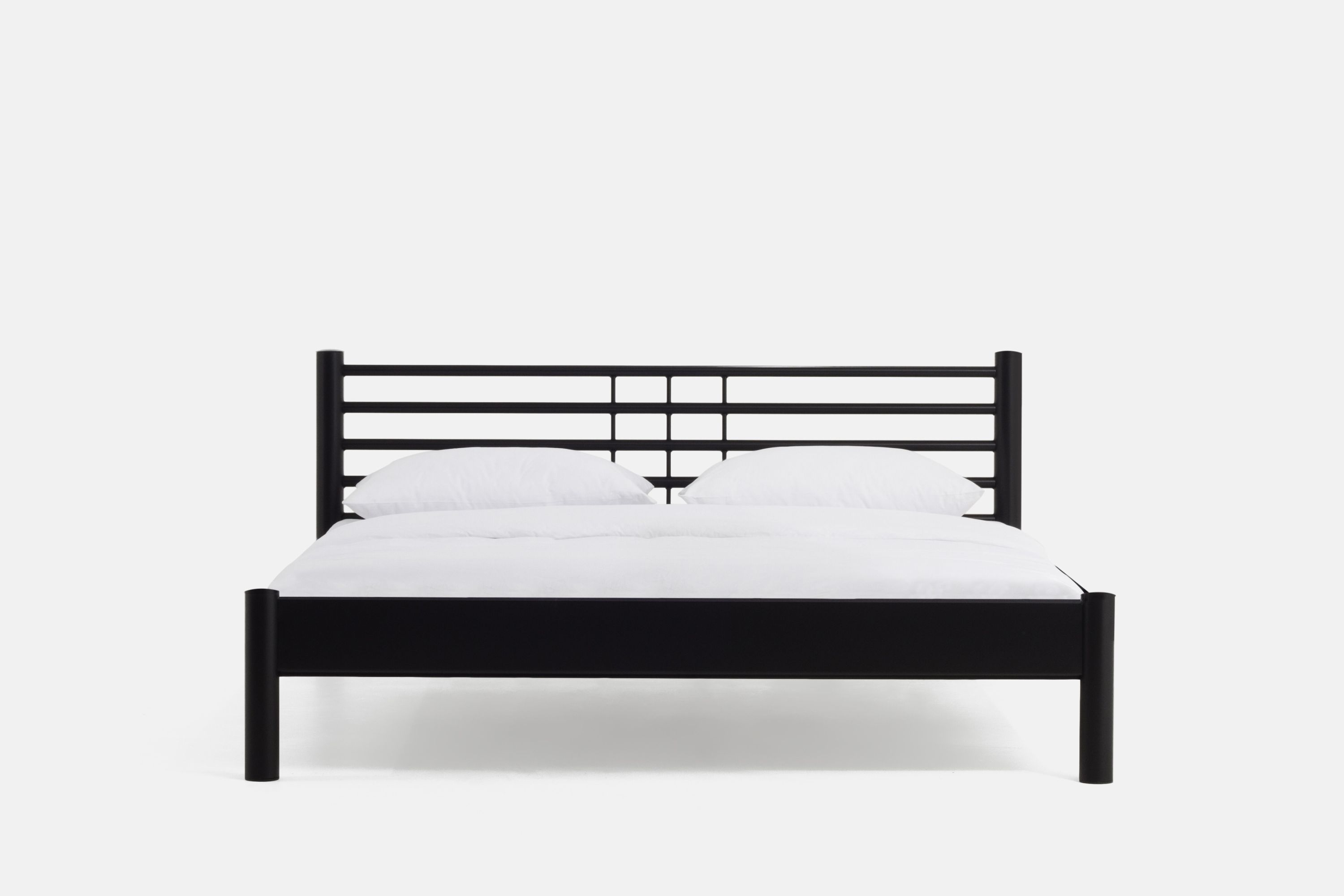 Metallbett Mercury 120 x 220 cm Metall Schwarz struktur