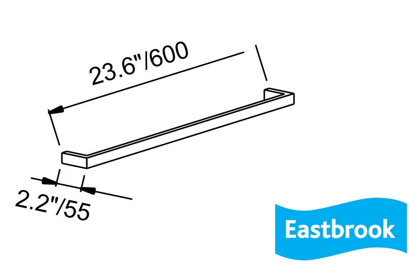 Eastbrook Alento handdoekenrek chroom 60cm