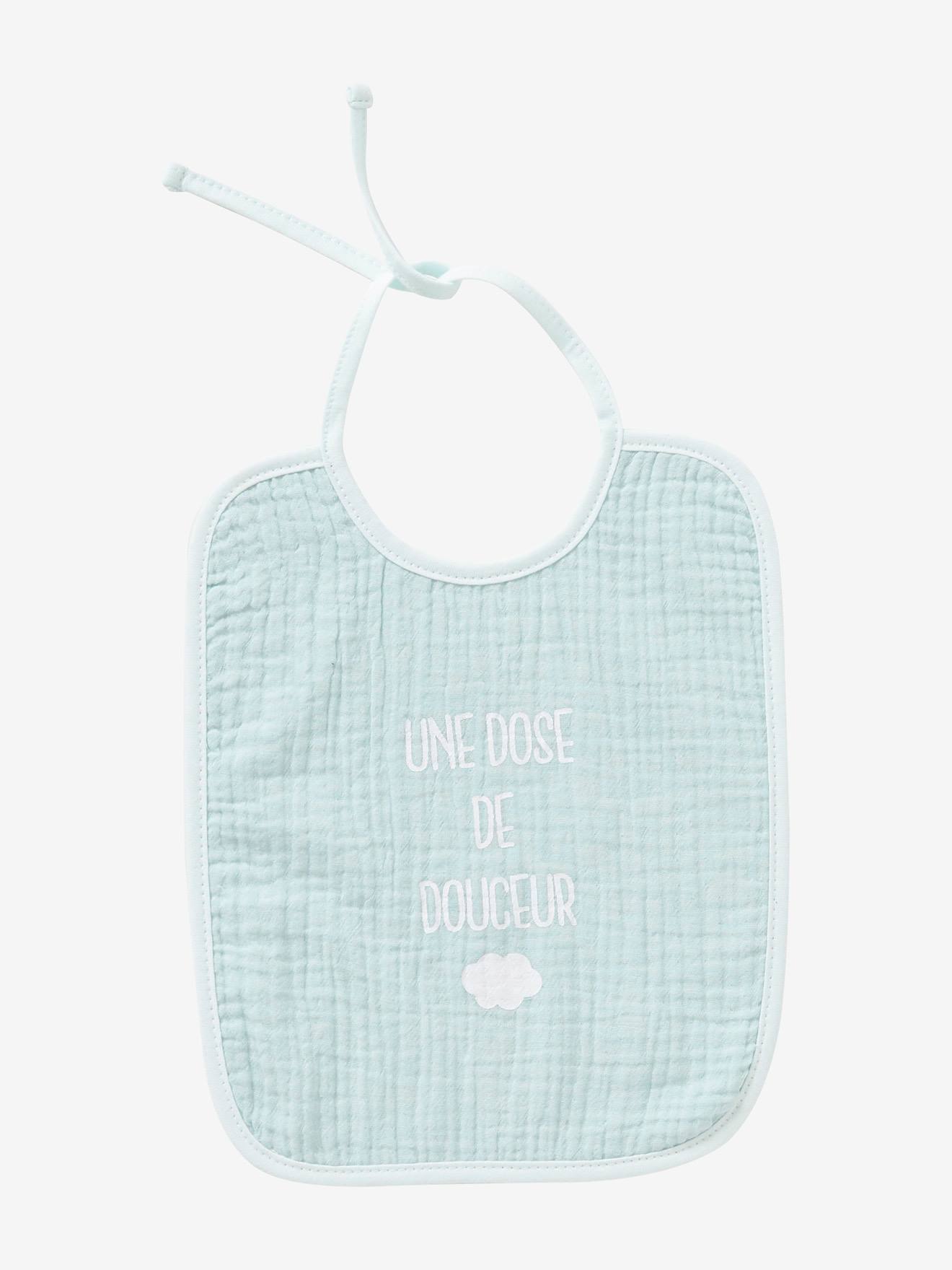 Conjunto de 3 babadores de feltro azul escuro lisos para bebês