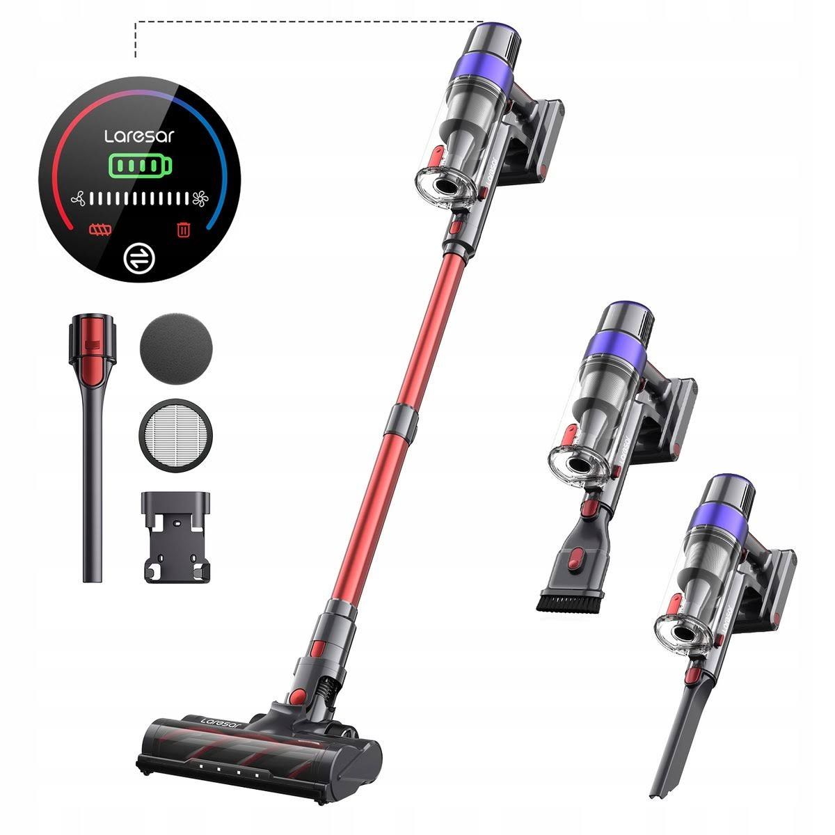 Laresar V8 Akku Staubsauger Staubsauger Kabellos mit Touchscreen Bis z