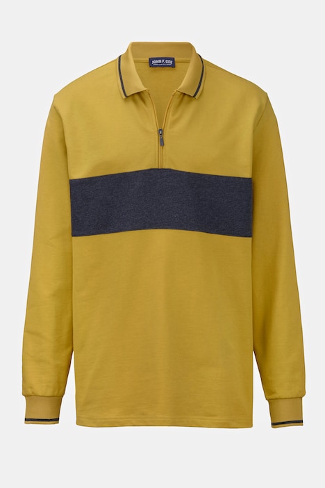 John F. Gee Sweatshirt, Troyerkragen, Streifen, bis 72/74