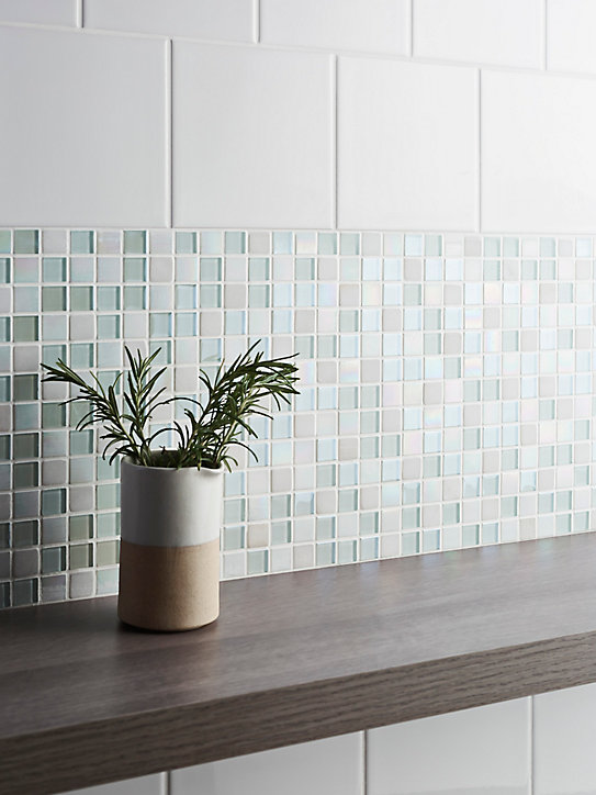 Mosaïque gris et blanc 30 x 30 cm Parmia