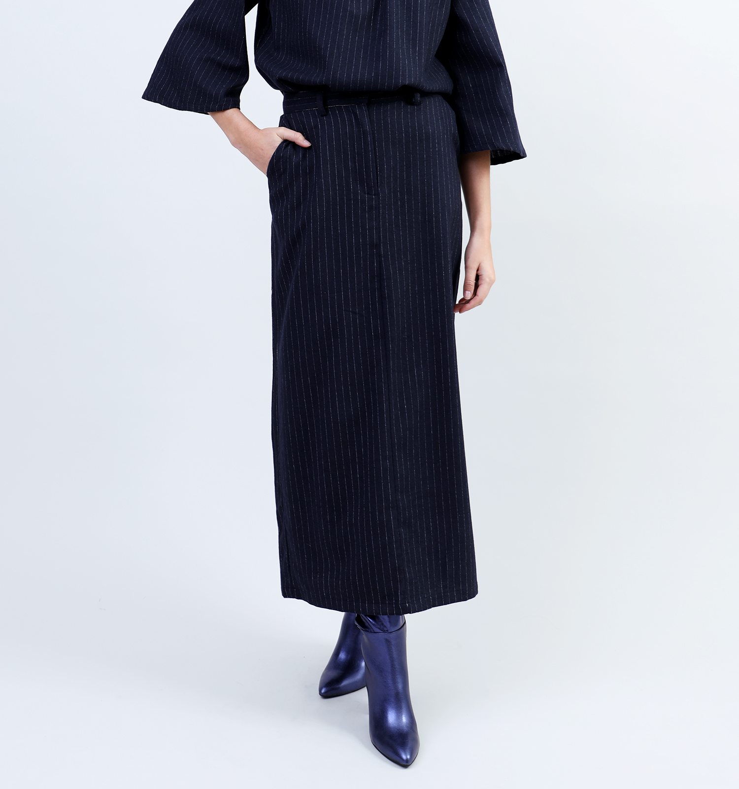 Lange rok blauw