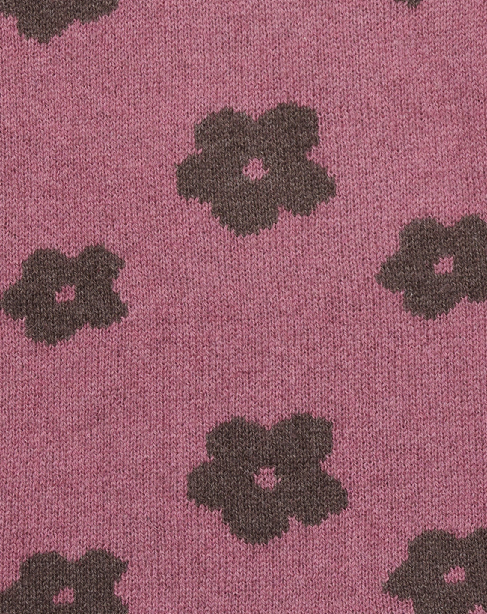 Schlupfmütze BALACLAVA FLOWER mit Wolle in mauve melange
