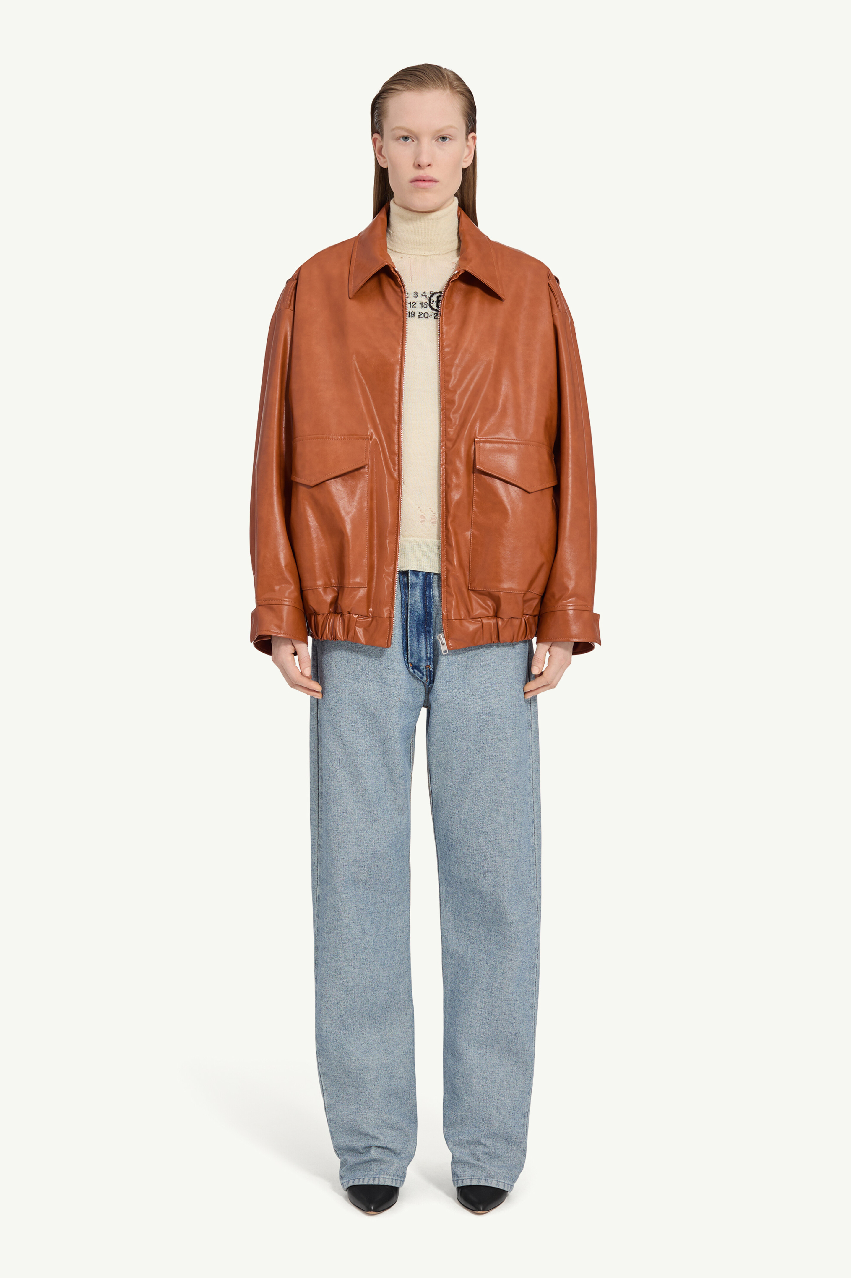 Veste en simili cuir pour femme | MM6