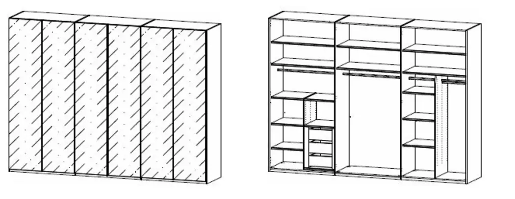 Kleiderschrank Skat Meridian 301 x 235 cm
