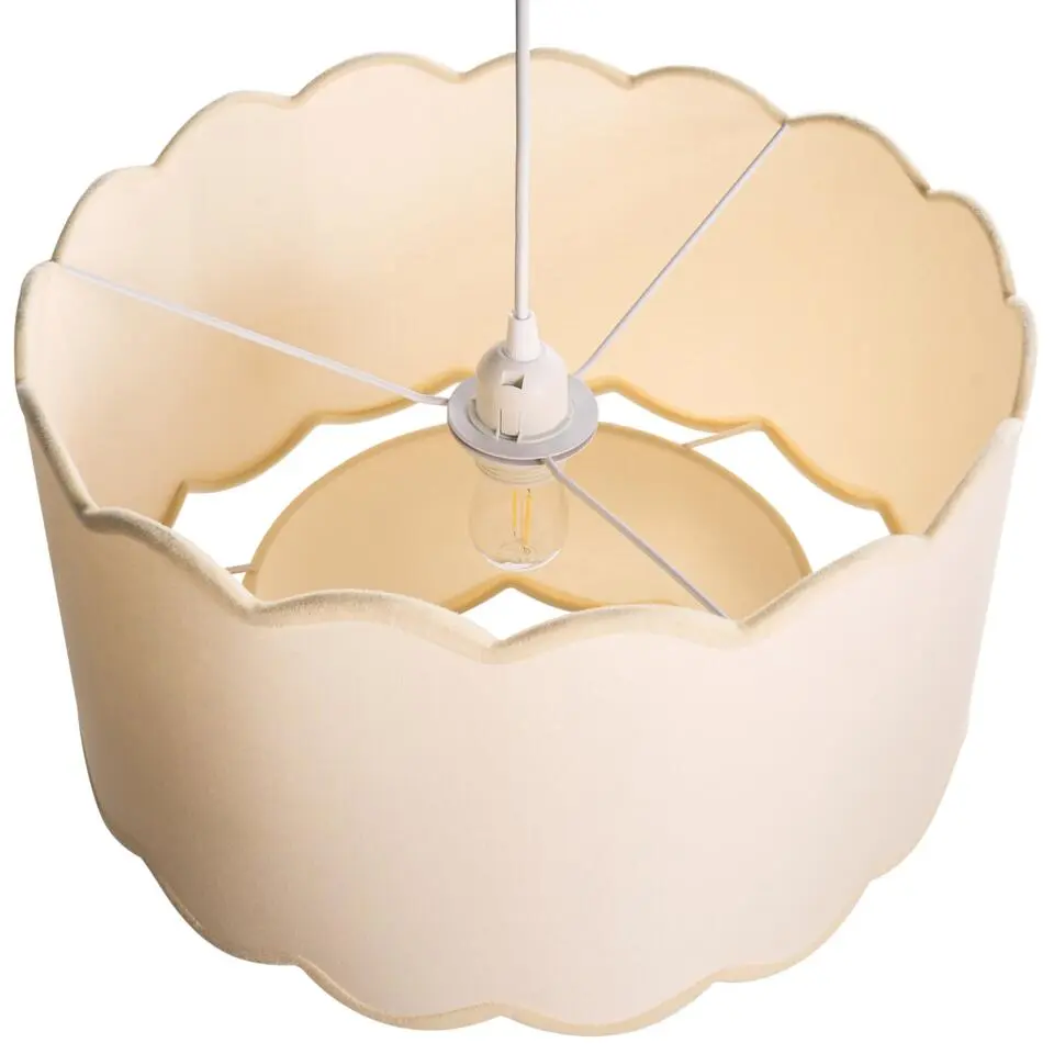MECUMBURA - Hanglamp - Wit/Beige - Stof