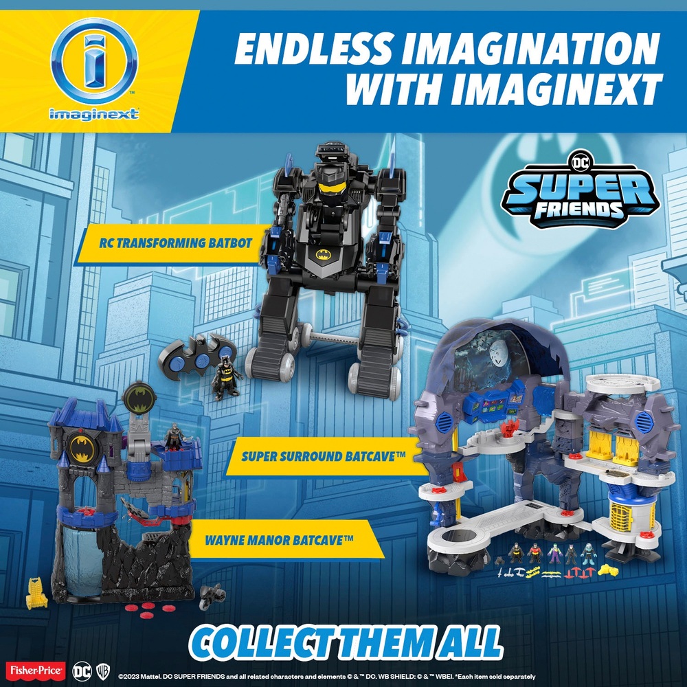 Imaginext DC Super Friends ferngesteuerter, transformierbarer Batbot