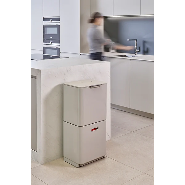 Poubelle Totem Pierre 60 L - 2 compartiments 30 L Joseph Joseph