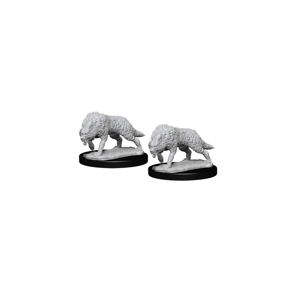 Wizkids Deep Cuts Unpainted Miniatures: Timber Wolves