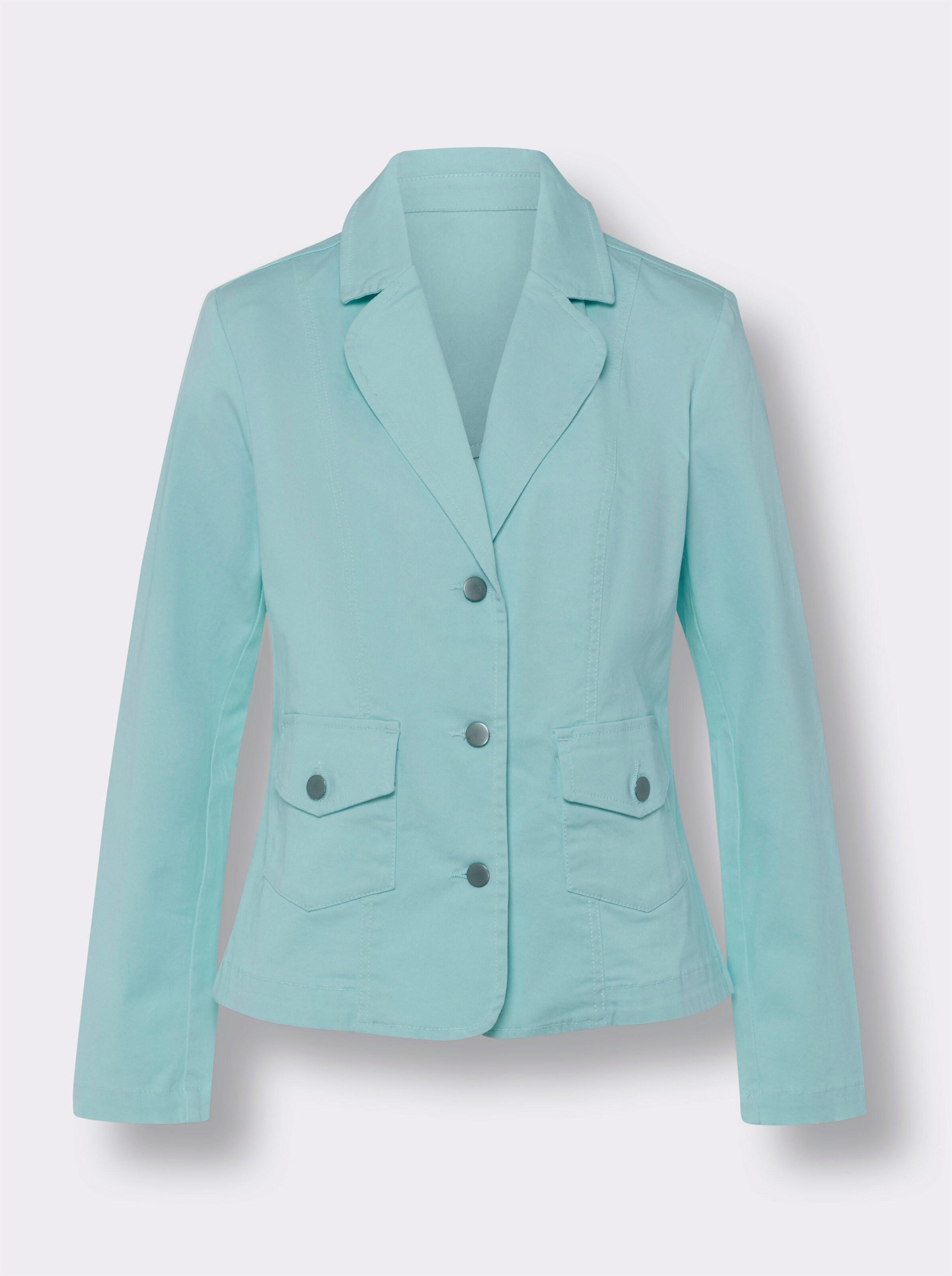 Jeansblazer in leicht taillierter Form