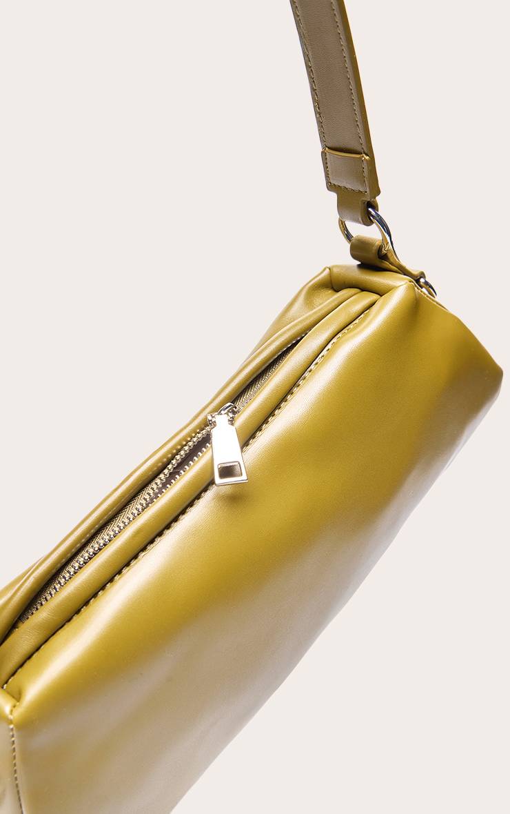Vert Olive Sac À Bandoulière En Synthétique Avec Ornement De Pierres