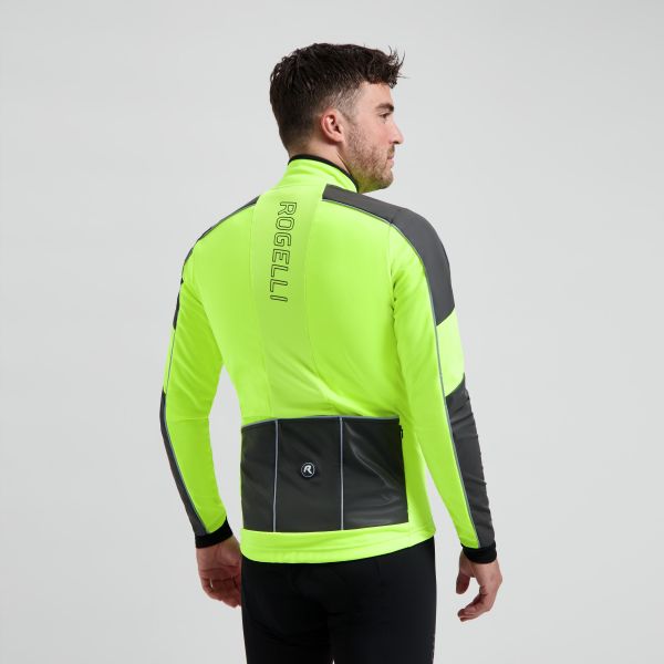 Rogelli Essential Hi-Vis Vinterjakke, Yellow/Reflection