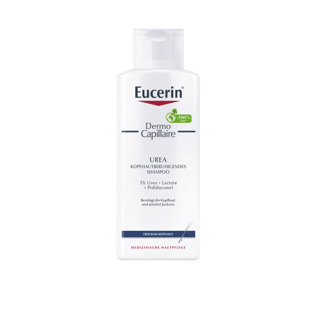 Eucerin DermoCapillaire Urea Kopfhautberuhigendes Shampoo – Beruhigt trockene und juckende Kopfhaut - Jetzt 3€ sparen mit Code 