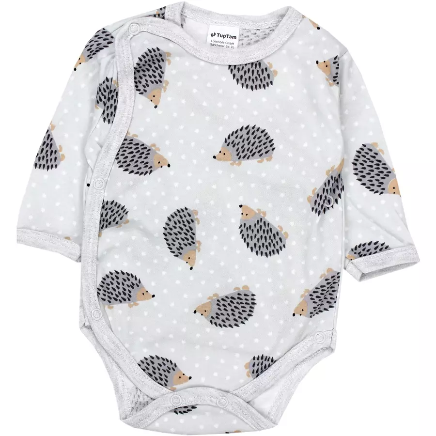 TupTam Baby Langarm Wickelbody im 5er Set pastellrosa