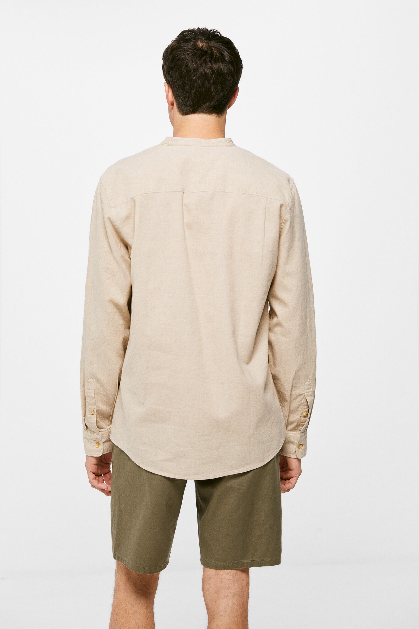 Camisa de linho Mao - bege médio