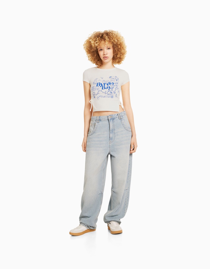 Camiseta de manga curta com estampa