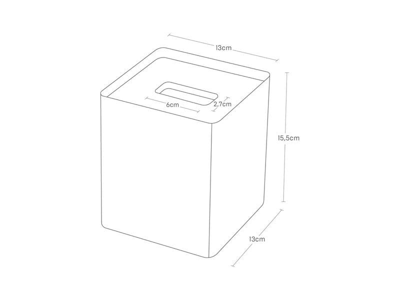 Yamazaki Kosmetiktuchbox Rin Weiss Quadratische Taschentuchbox