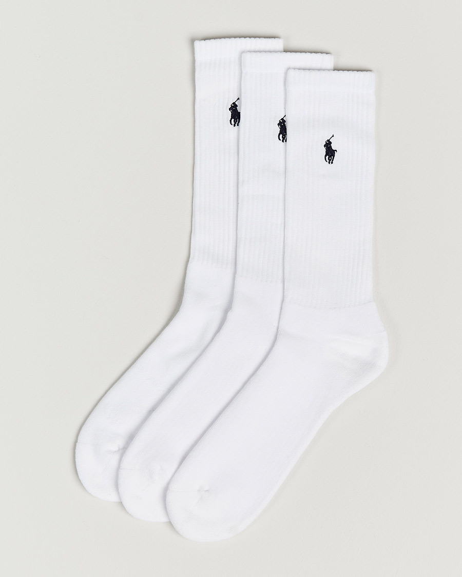Polo Ralph Lauren 3-Pack Crew Sock White