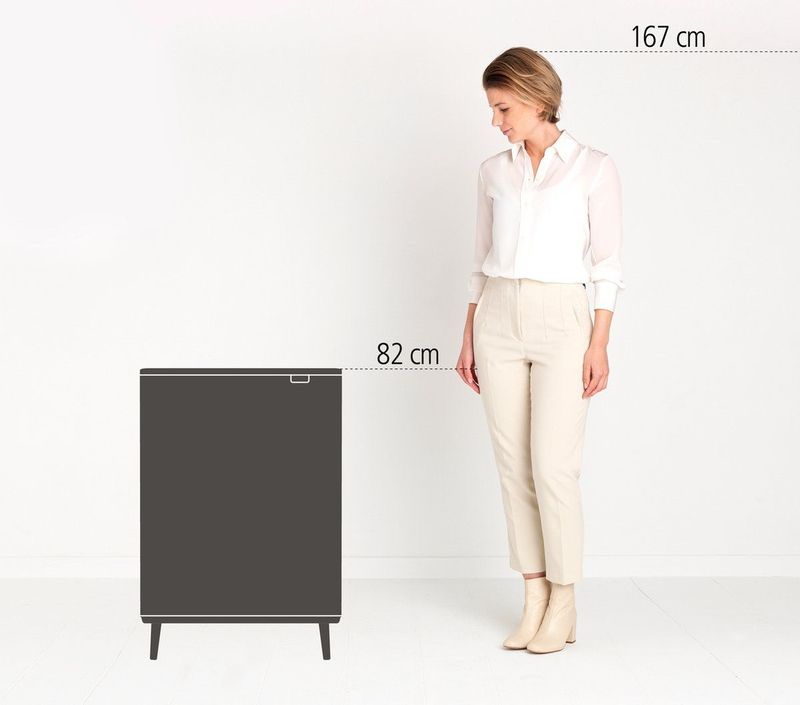 Brabantia - Bo Touch Bin Hi - Vuilnisbak - Matt Black - 60 Liter