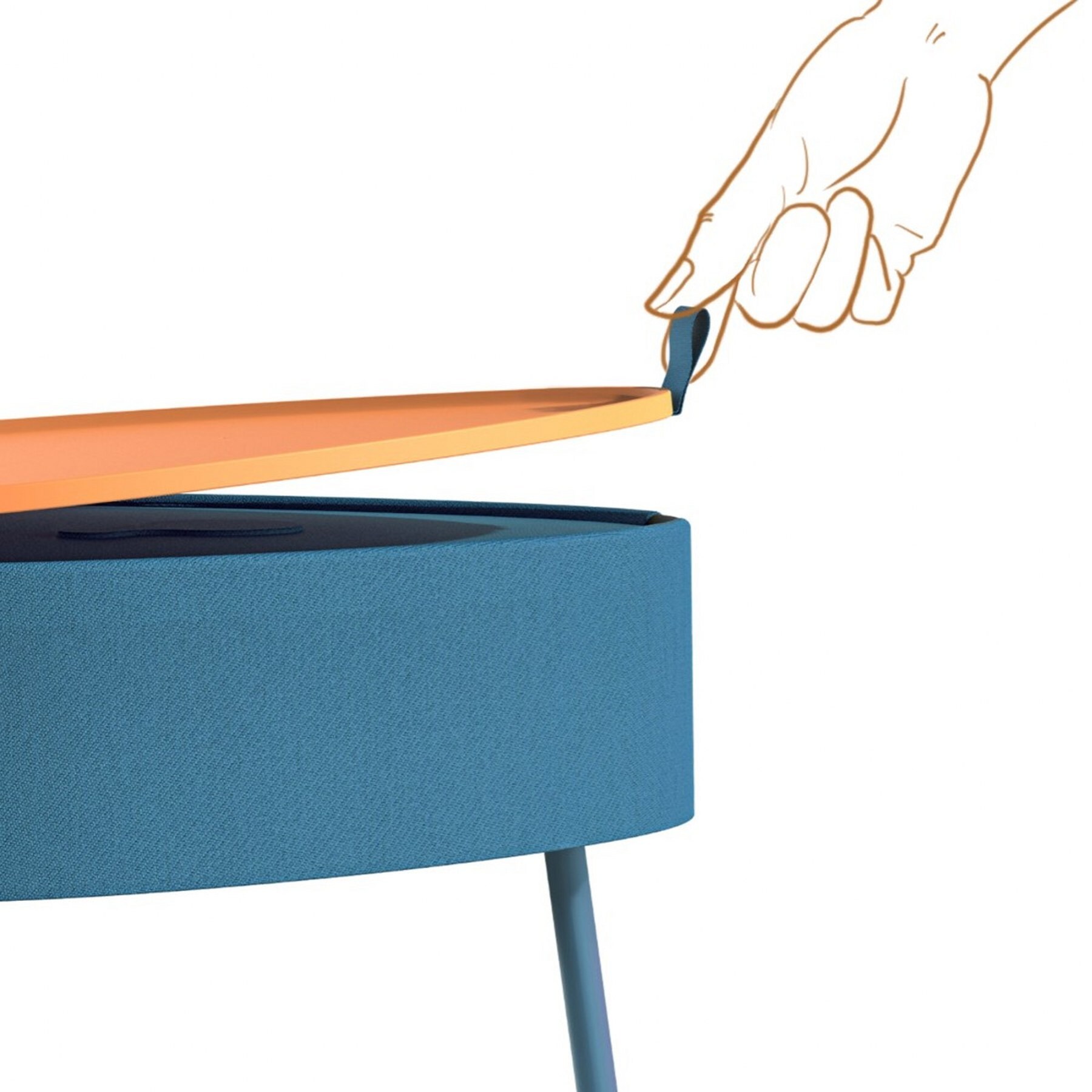 Fontastic Drahtloser Lautsprecher Mesu im Tisch Design blau