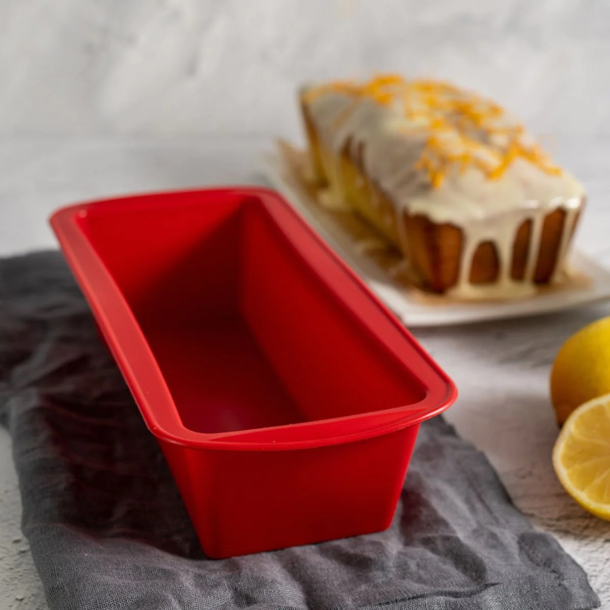 Moule à kougelhopf et moule à cakes en silicone rouge Dr. Oetker Flexx