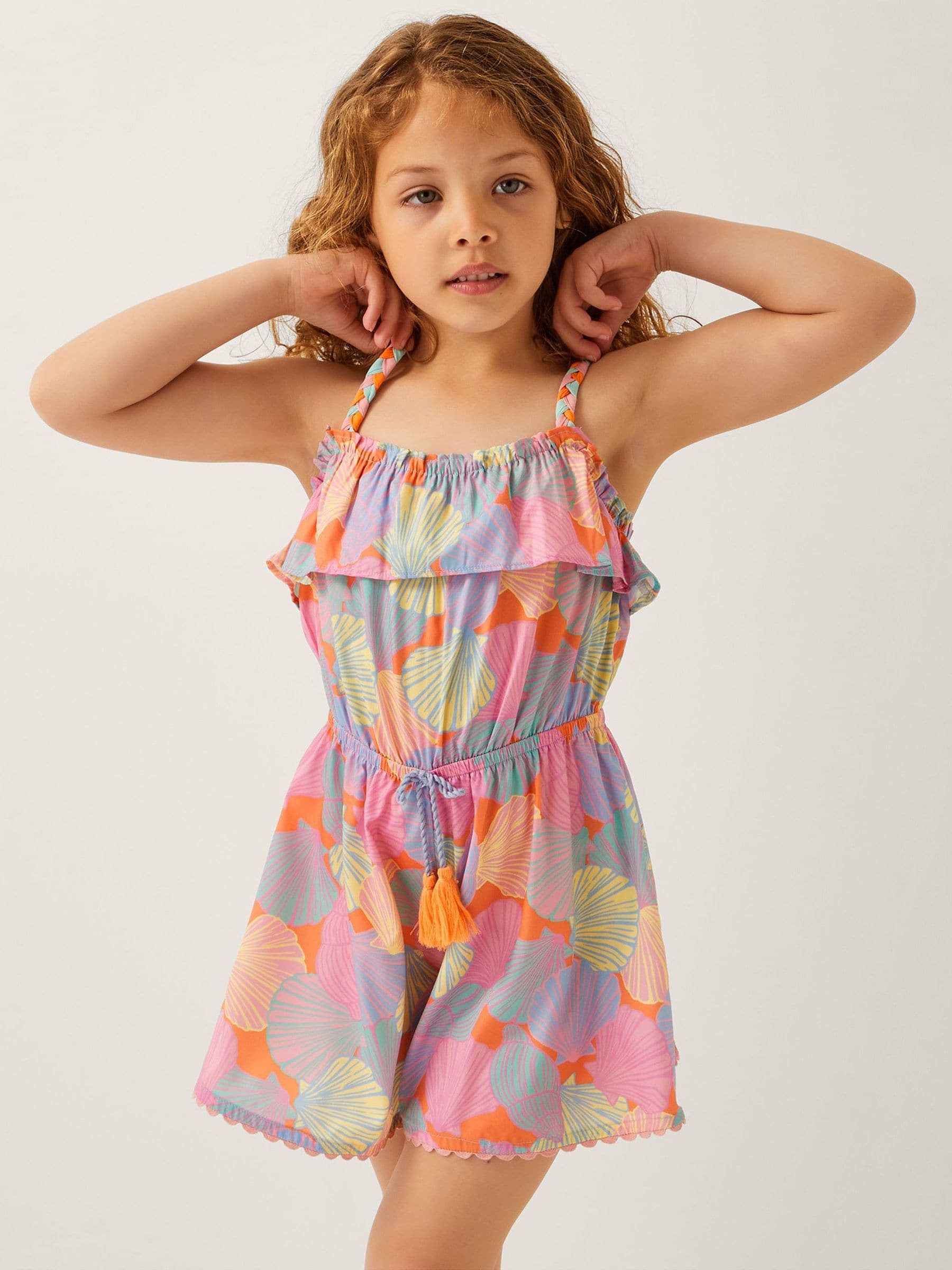 Monsoon Shell Print Strappy Playsuit