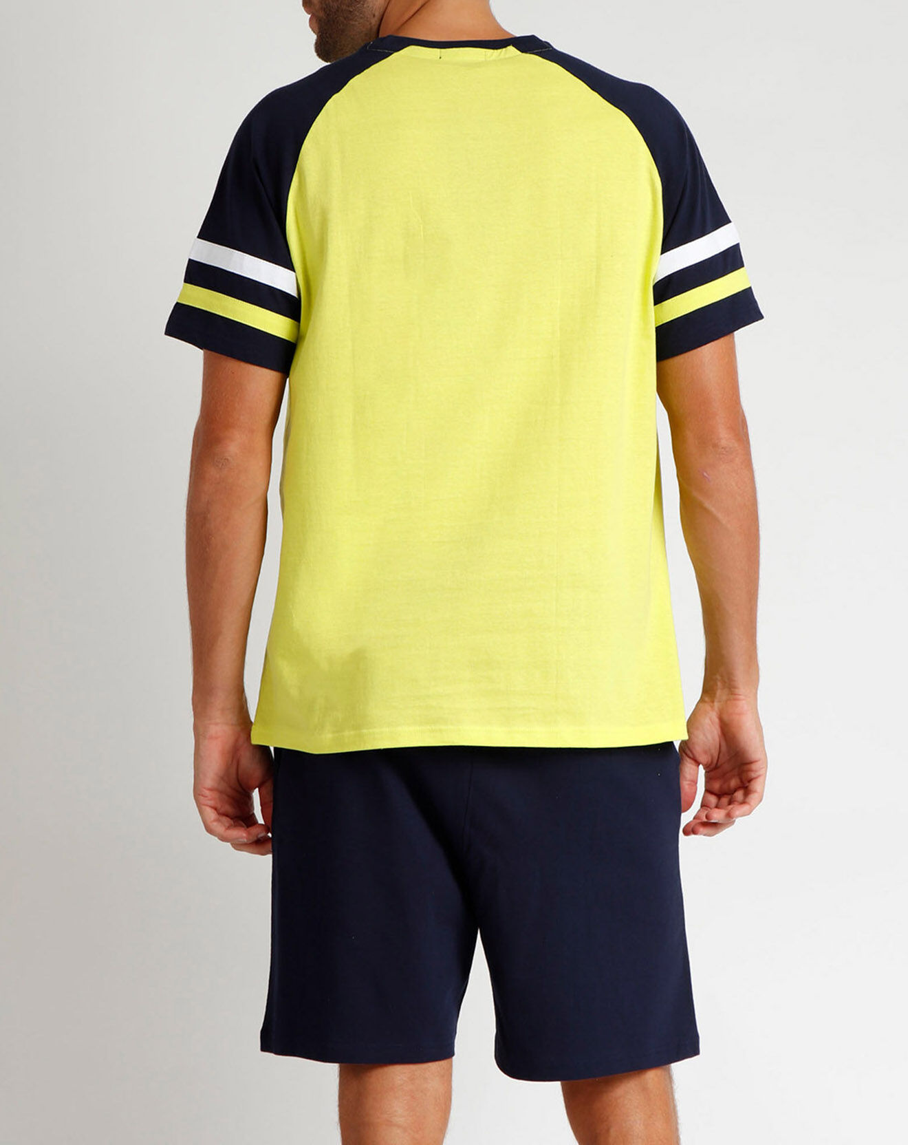 Lois Pyjama jaune/bleu marine