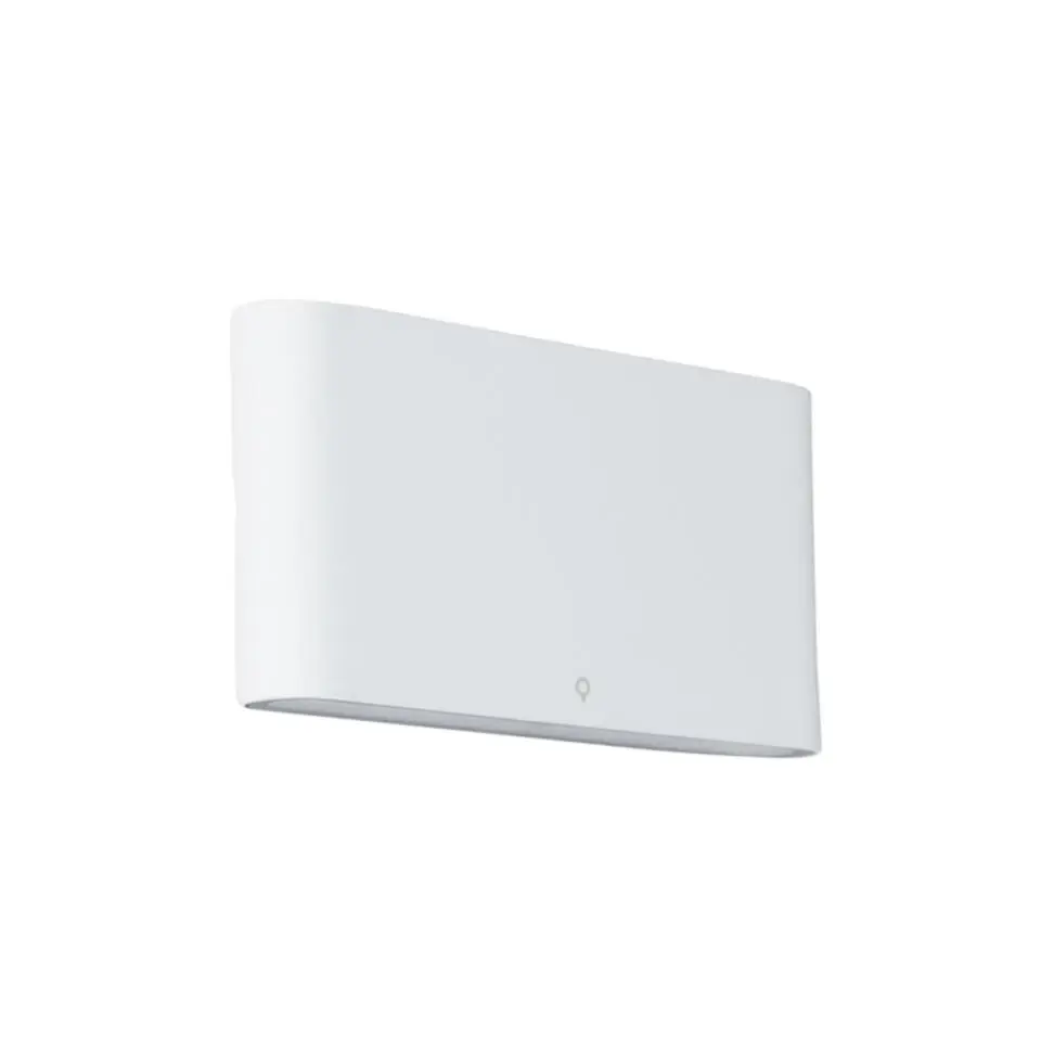 Qazqa wandlampen buiten batt wit geïntegreerde led