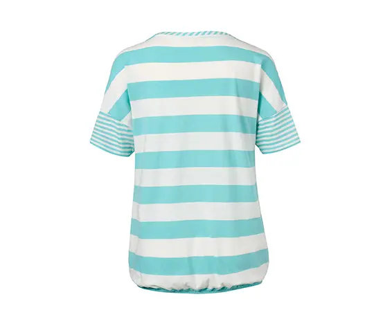 Gestreiftes Blusenshirt, aqua