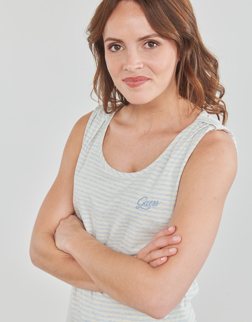 Guess - SAMY TANK TOP - Bleu / Blanc