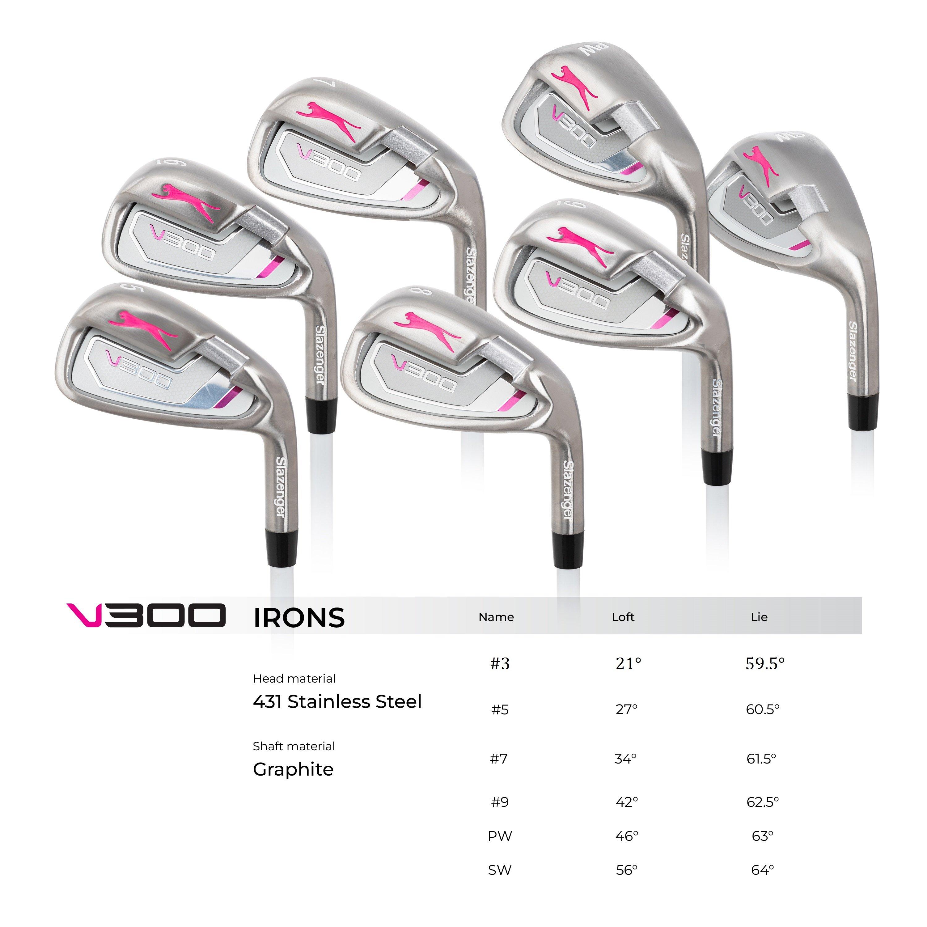 Slazenger Ladies V300 Golf Iron Graphite Shaft