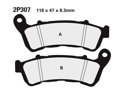 Plaquettes de freins Nissin route /Off-Road métal fritté - 2P-307ST