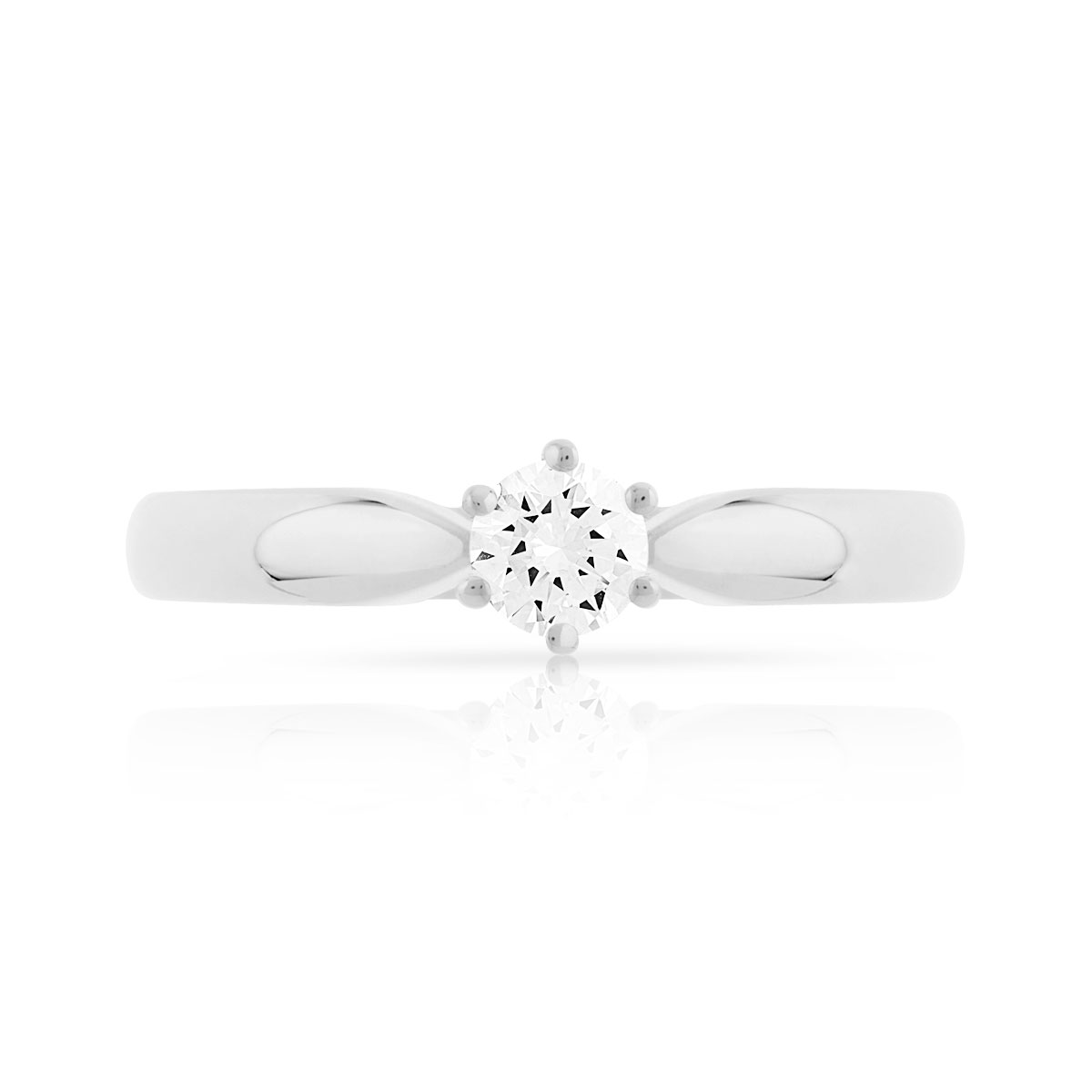 Bague solitaire or 750 diamant 20/100e de carat
