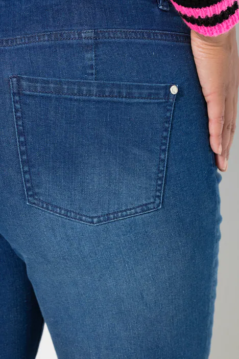 Jeans, Straight Fit, Destroy-Effekte, 5-Pocket, dark blue denim