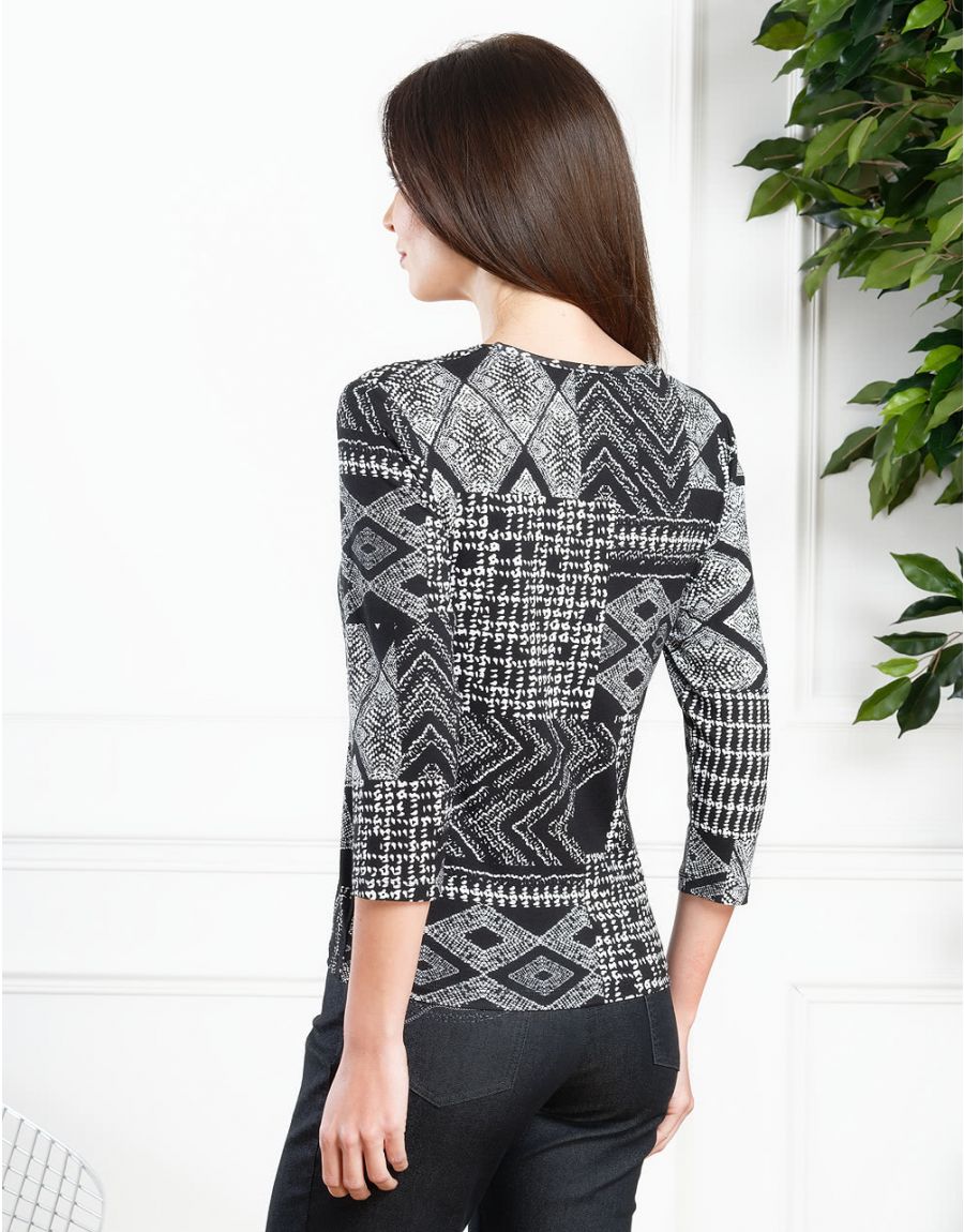 T-shirt patchwork col V
