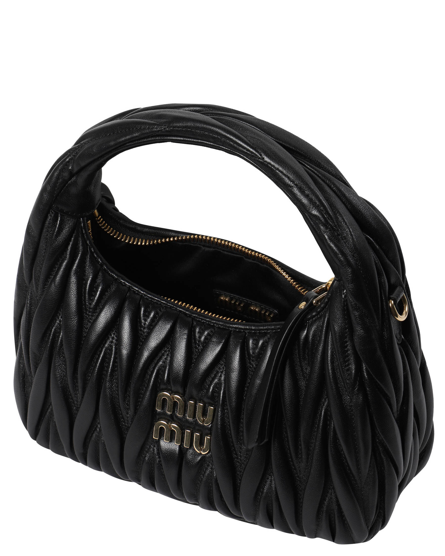 Miu Miu| Damen Handtasche WANDER HOBO BAG small aus Nappaleder