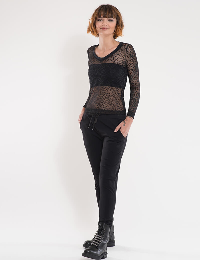 HBT PALACE - JUSTINE TOP DENTELLE NOIR