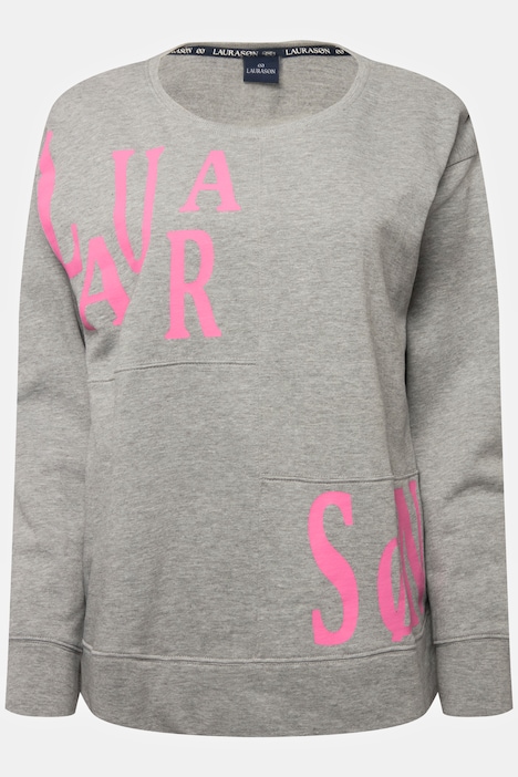 Sweatshirt, oversized, Patchlook mit Laurasøn-Print