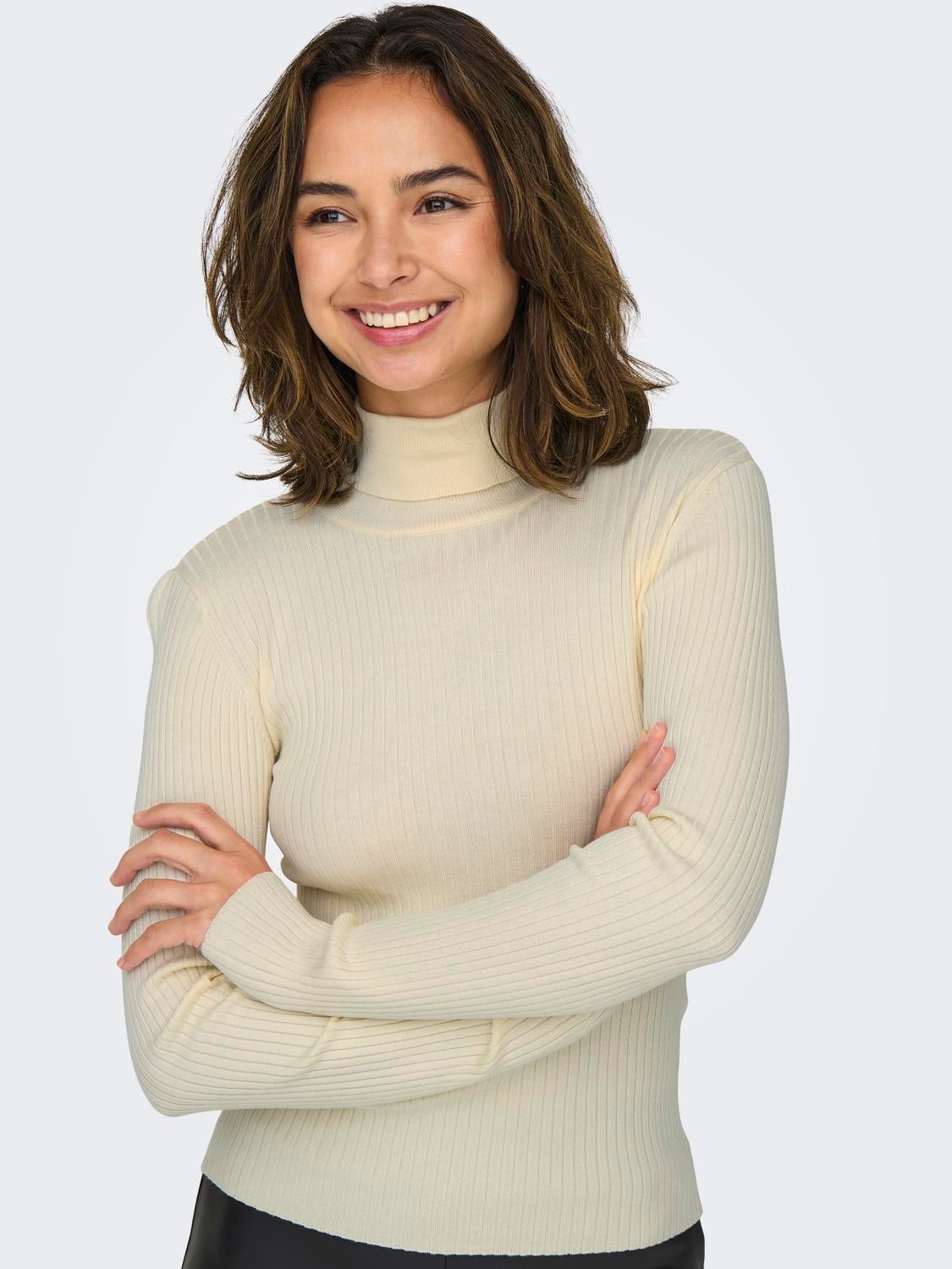 JDYPLUM Strickpullover Eggnog