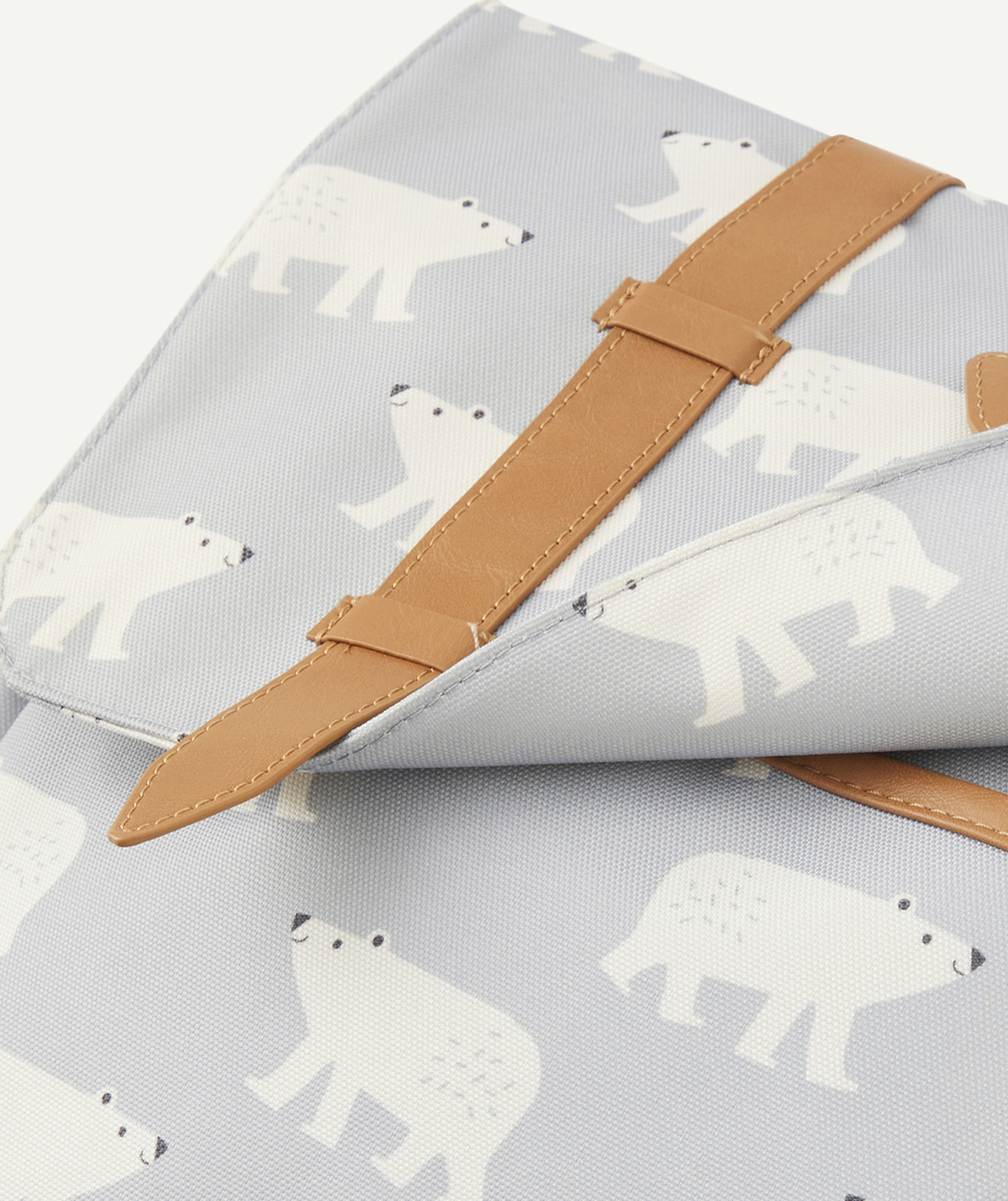 FRESKCARTABLE BLEU CIEL AVEC IMPRIMÉ OURS POLAIRE EN PLASTIQUE RECYCLÉ