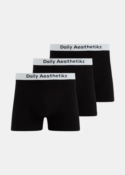 Boxer 3-pack zwart (ZWART)