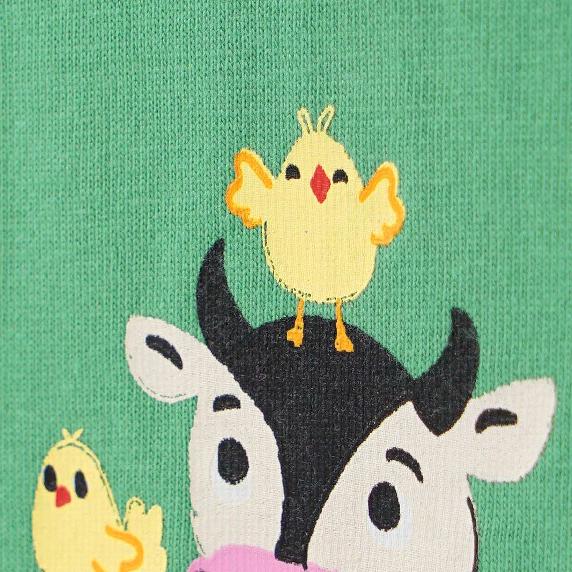 Topomini Baby T-Shirt mit Bauernhof-Print grün