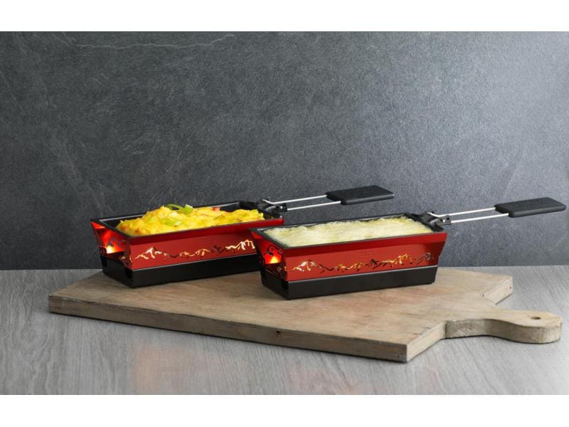 Kuhn Rikon Teelicht-Raclette Mini Candle Light Rot Raclette-Vergnügen bei Kerzenschein