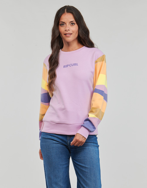 Rip Curl - CREW WAVY PRINT SLEEVES - Mauve / Multicolore