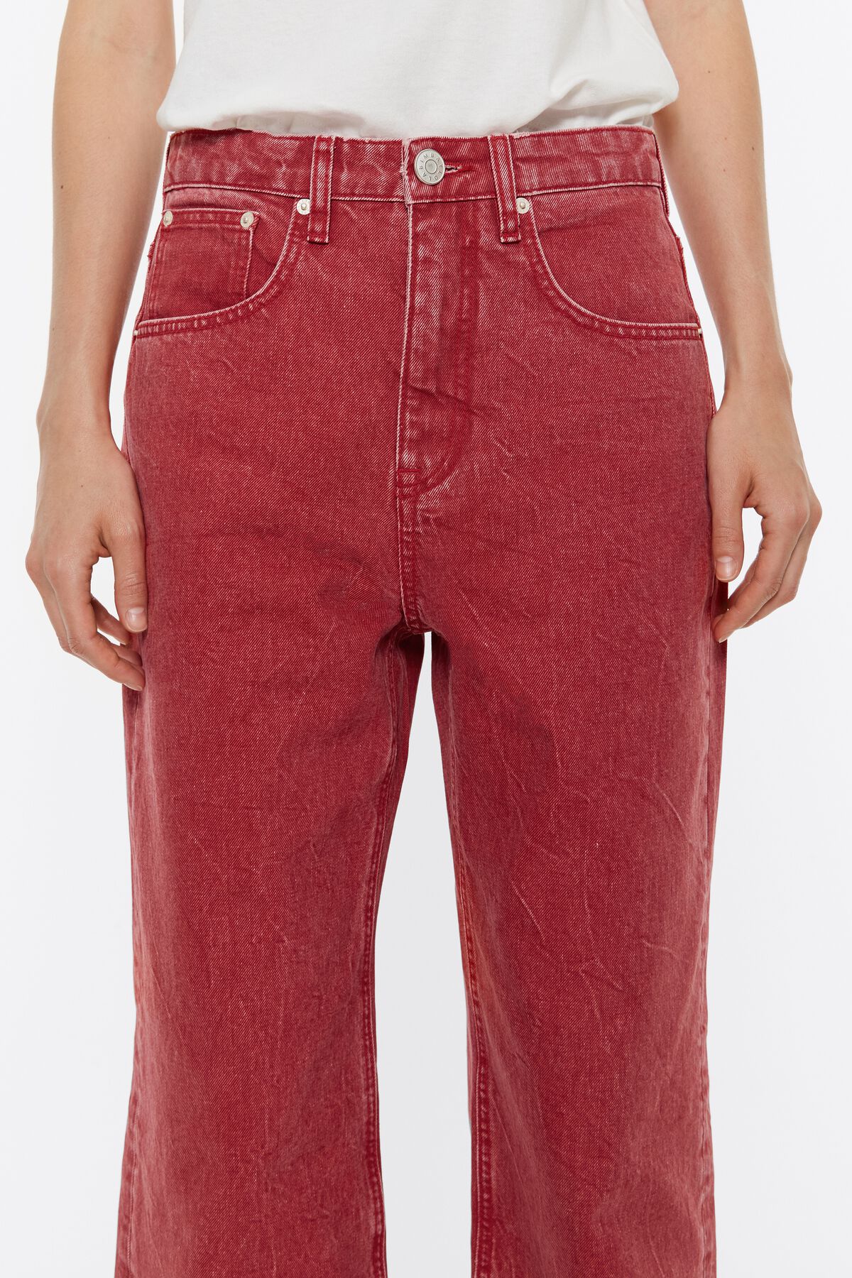 CALÇA DE PERNA LARGA - Cowboy Vermelho