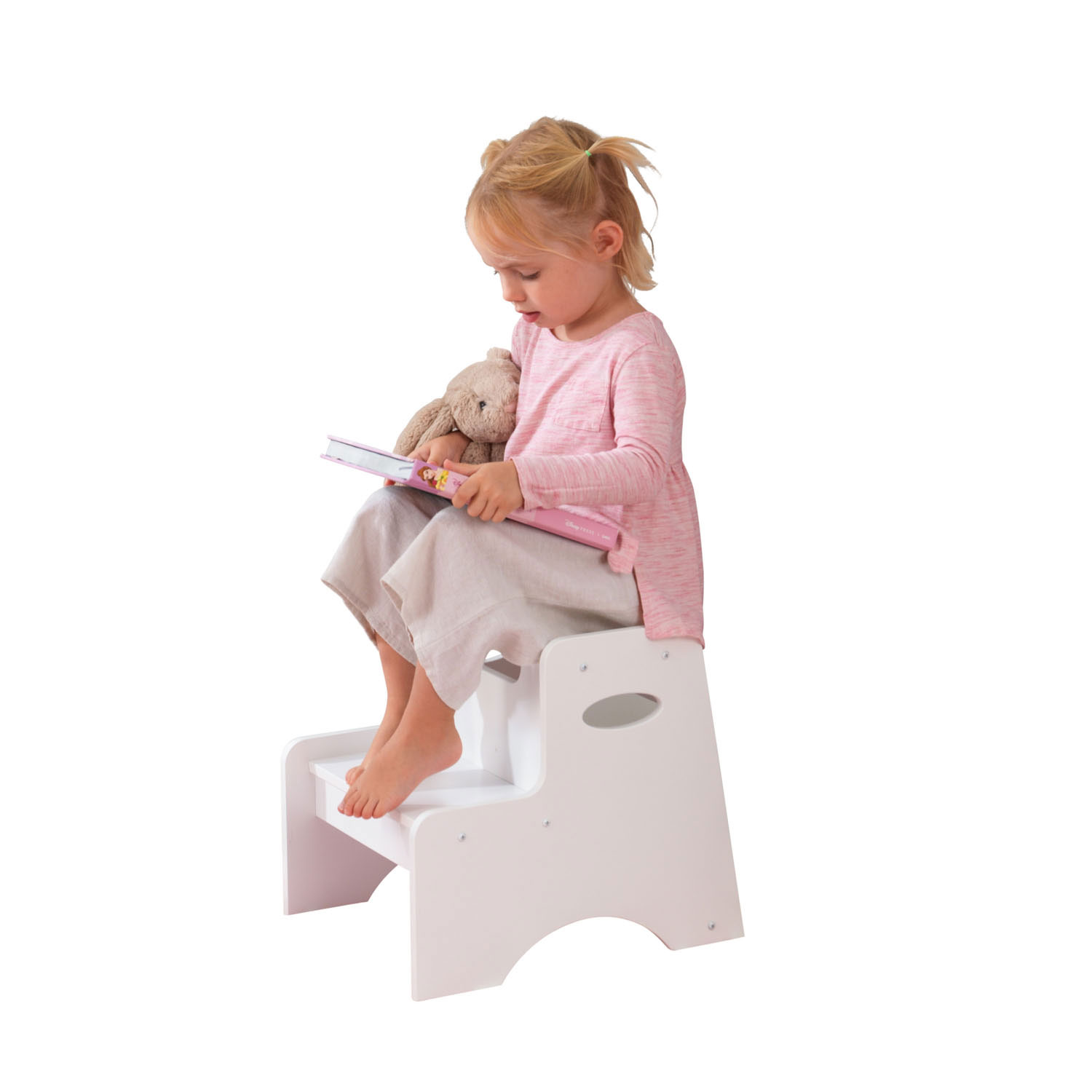 KidKraft Houten Opstapje met Bergruimte Wit