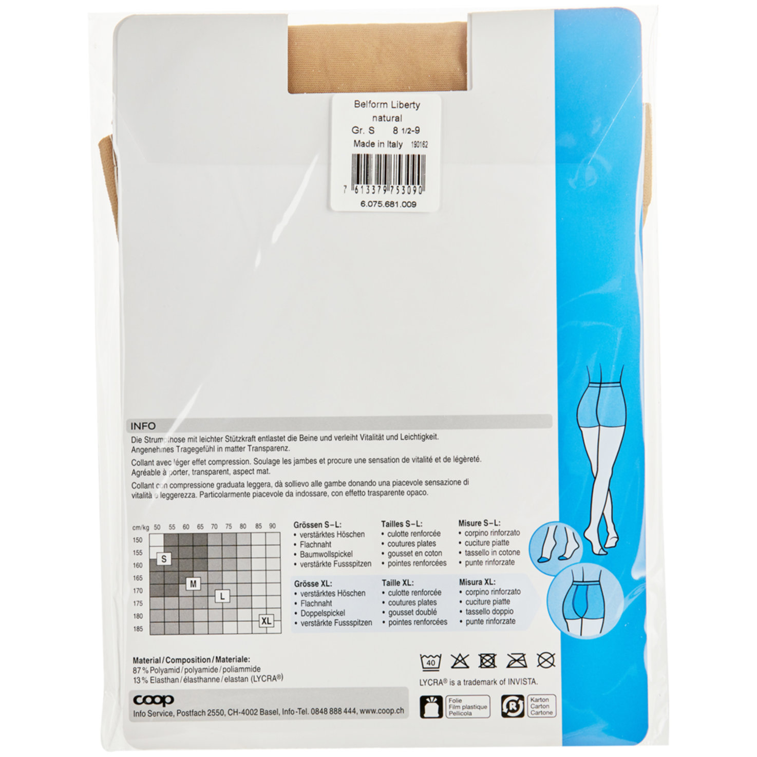 Avela Strumpfhose Belform Liberty Natural