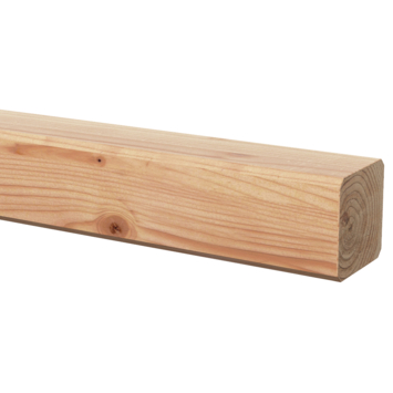 Tuinpaal vierkant Douglas hout geschaafd 6,5 x 6,5 x 270 cm